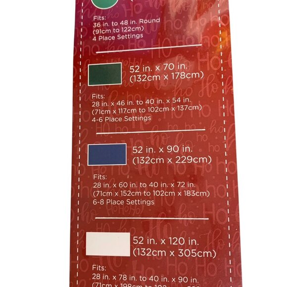 Winter Wonder Lane Christmas Snowmen Peva Vinyl Tablecloth 52in x 70in - Picture 5 of 5